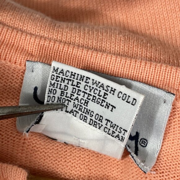 Vintage Lilly Pulitzer Sweater Womens Size Medium Cotton Button Up Short Length - Picture 9 of 11